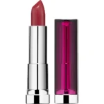 BeautÉnium Open Red Lipstick with a Silver Chrome Case Beside a Magenta Cap on a White Background