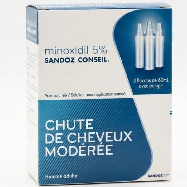 SANDOZ MINOXIDIL 5% UN FLACON DE 60 ML