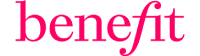 BEAUTÉNIUM Benefit logo in pink cursive font brand name