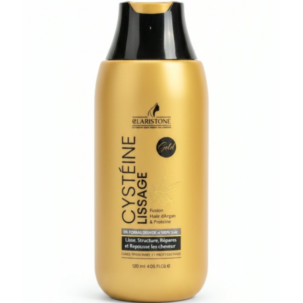 BeautÉnium Gold Bottle of Cystéine Lissage Hair Treatment with Argan Oil and Protein 120 Ml