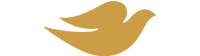 BEAUTÉNIUM Gold dove silhouette logo representing peace and simplicity