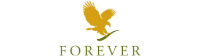 BEAUTÉNIUM Forever brand logo gold eagle perched above the green word FOREVER