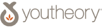 BEAUTÉNIUM YouthTheory logo a stylized Y with an orange flame followed by the word youththeory