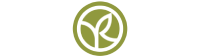 BEAUTÉNIUM Circular olive green logo with a stylized sprout inside a ring conveying an eco friendly  sustainability identity